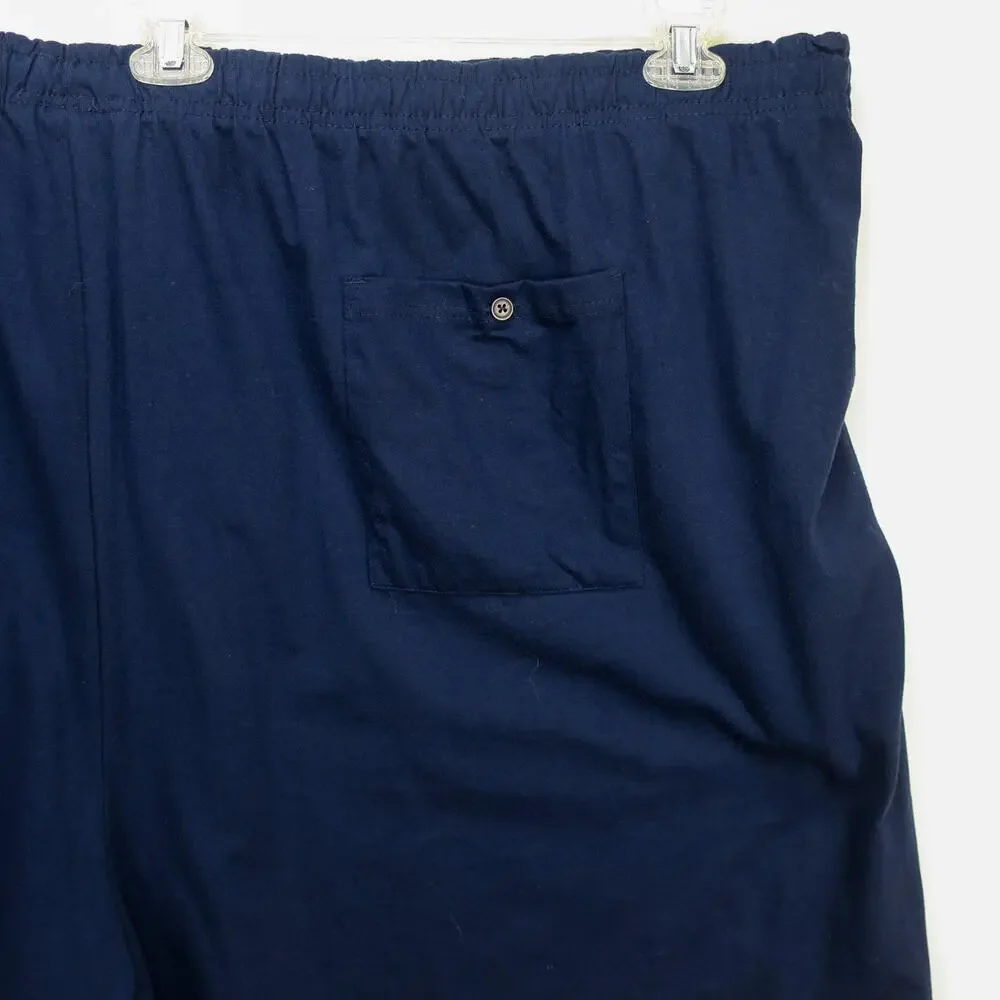 KingSize Mens 9XL Big Navy Lounge Athletic Shorts Drawstring Elastic Waist NWT